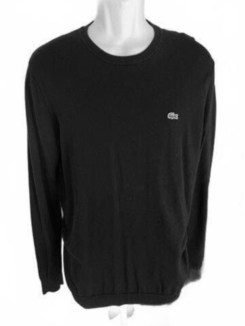 Lacoste Men's Black Long Sleeve Crew Neck Sweater size 5